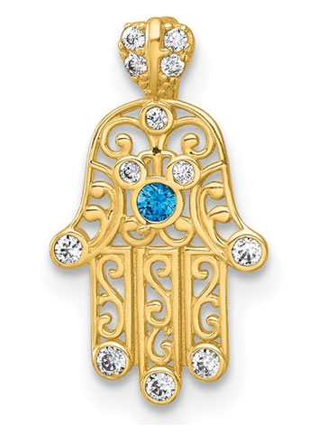 Hamsa pendant necklace symbolizing protection and blessing